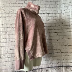 Athleta Double Cozy Karma Funnel Neck Sweatshirt Flora Mauve Medium